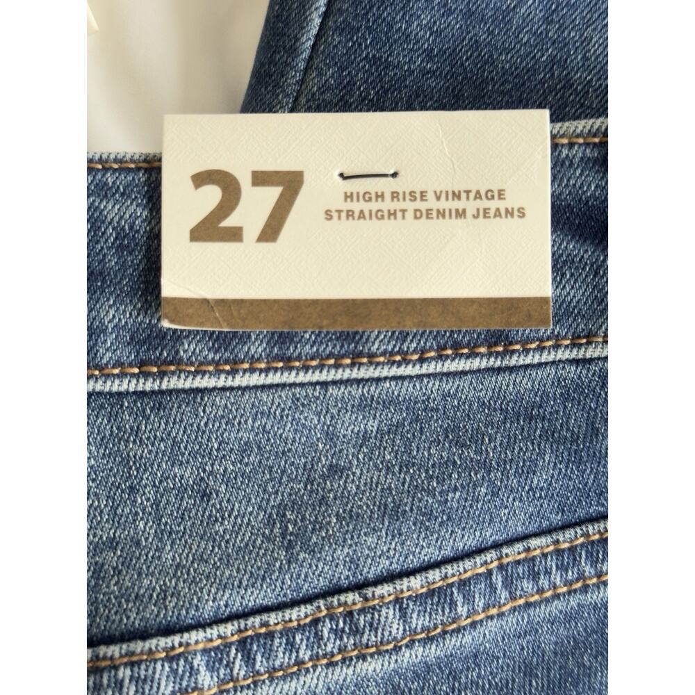 Bayeas NWT High Rise Vintage Straight Denim Jeans Nordstrom 27 x 30 - Picture 7 of 11